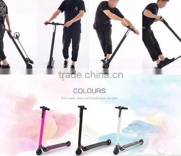 2016 New 5 Inch Foldable Electric Scooter Carbon Fiber Road Bike With Led Light photo-2