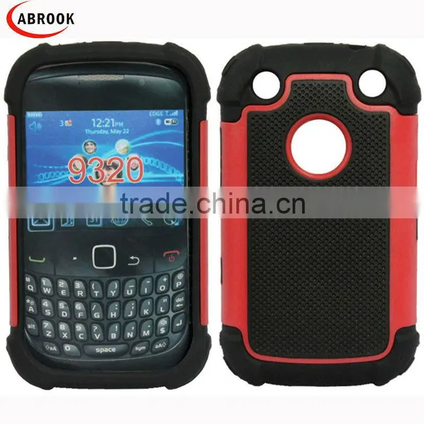 Hot Selling Robot Style Mesh Texture Holster Combo Cell Phone Case for Blackberry 9320