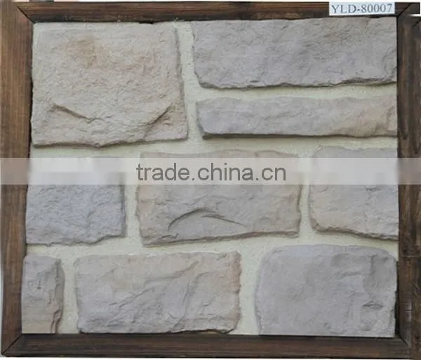 Imitation Stones for Interior Panels Fire Bricks, Wall Tile Decoration, Classic, Beige ad Grey photo-2