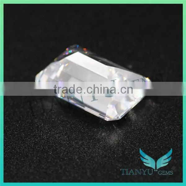 Wholesale Heat Zircon Gemstones for Jewelry White Emerald Cut Syntheic CZ Stone Gems Price photo-5