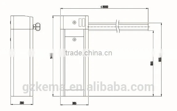 Straight Boom Parking Barrier Gate for Entrance Parking System photo-2
