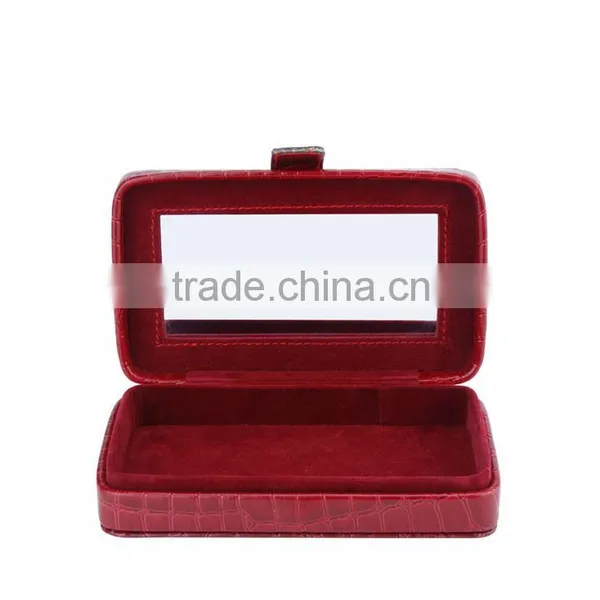 Chinese Factories Wholesale Custom High-grade Leather Jewelry Box, Red Beautiful Gift Box photo-2