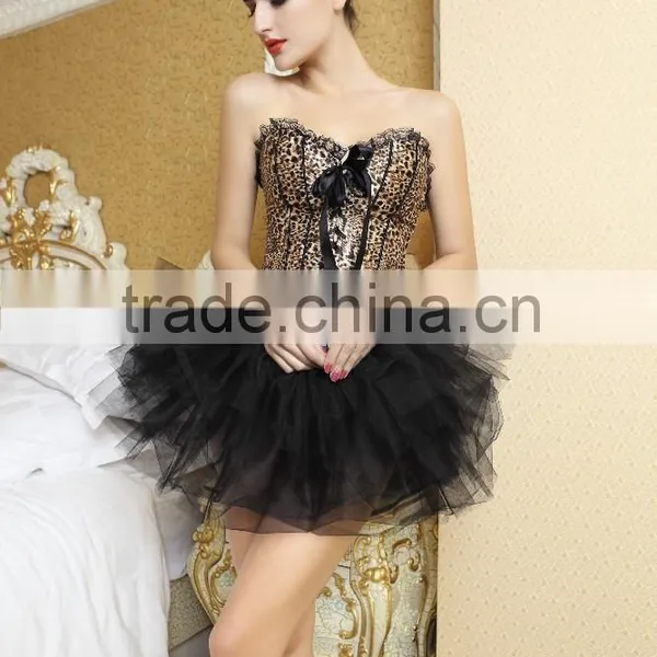 Cheap Sexy Lace Corset With Skirt,sexy Lace Top Corset, Women Sexy Corset, photo-2