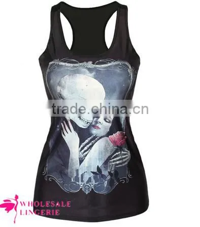 2015 Summer Hot Wholesale Cheap Black Plain Tank Top for Women photo-5