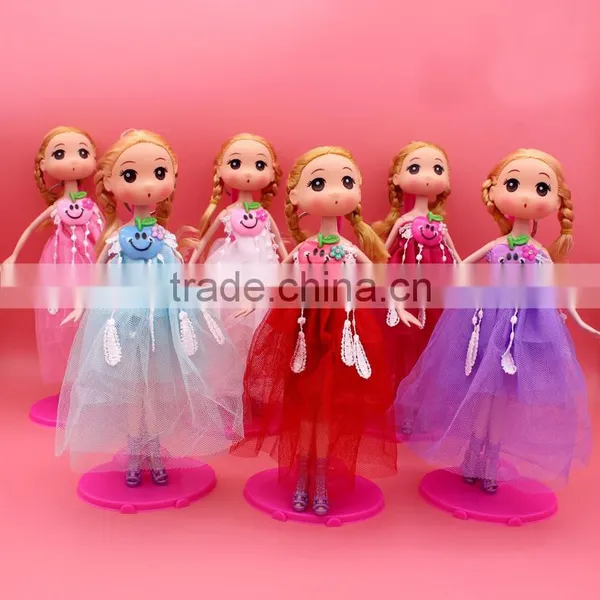 Export Japan 18cm 26cm Mobile Phone Chain Wedding Dress Korean Dolls Pendant Key Chain Custom photo-4
