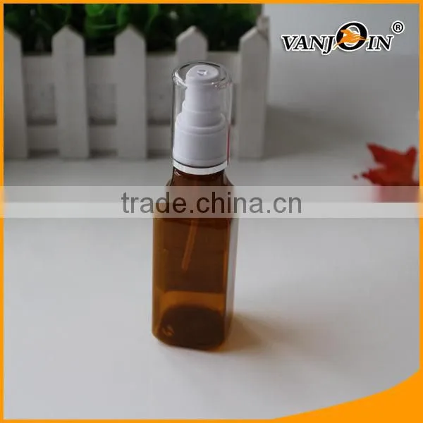Empty 3oz Amber PET Plastic Bottle With Fine Mist Sprayer Wholesale photo-3