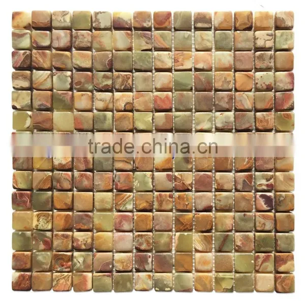 BEAUTIFULL CUSTOM MADE MULTI GREEN ONYX MOSAIC TILES COLLECTIONS photo-6
