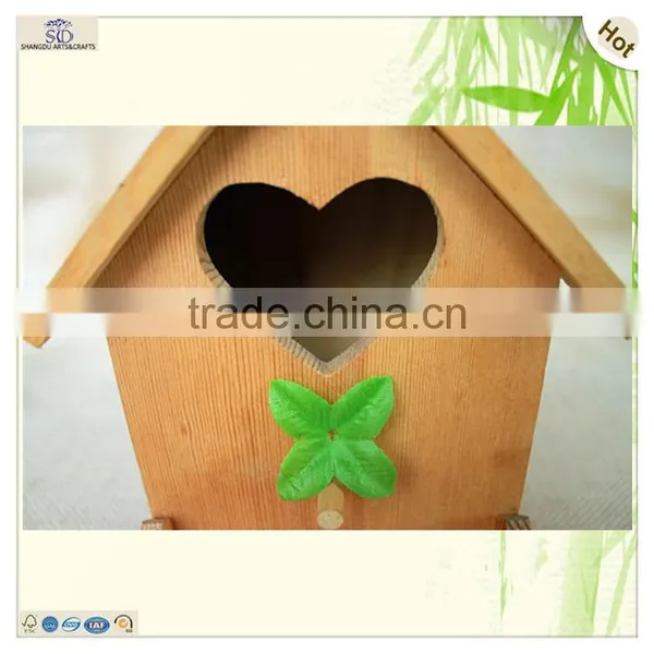 Love Gift Pine Wood Bird Garden Cage House photo-5