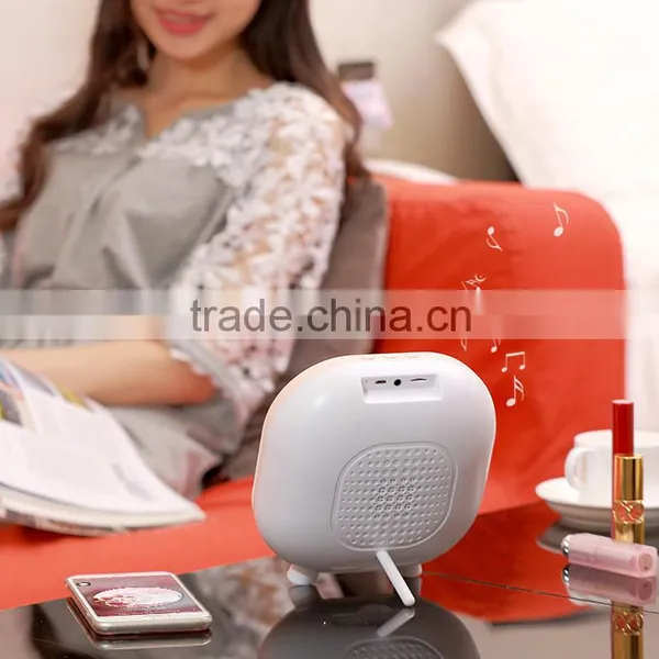 Desktop Makeup Mirror With Bluetooth Loudspeaker Box, USB Charge Table Lamp For Valentine Day photo-3