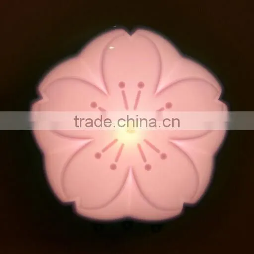 Plug Romantic Sakura Adjustable Voice Light Motion Sensor Led Night Light photo-2