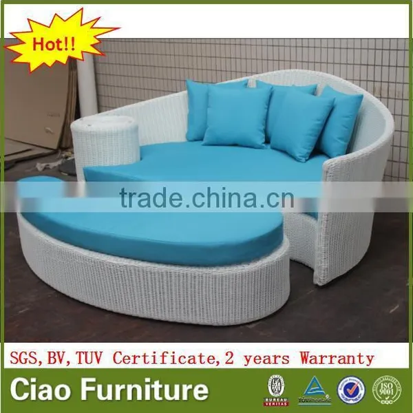 Bali Outdoor Sun Bed Rattan Round Sunbed Wicker Furniture photo-3