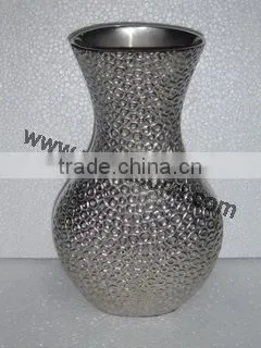Decorative Metal Vase Hand Made | METAL FLOWER VASE IN HAMMERED photo-6