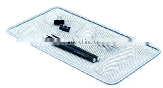 Durable Metal Mesh Office Desktop Stationery Storage Tray photo-2