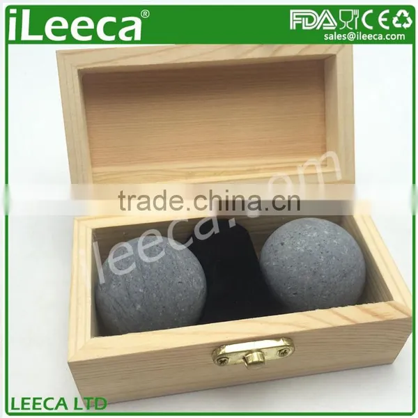 Natural Soapstone Whiskey Sipping Stones Ball Best Wine Gift Set for Christmas photo-2