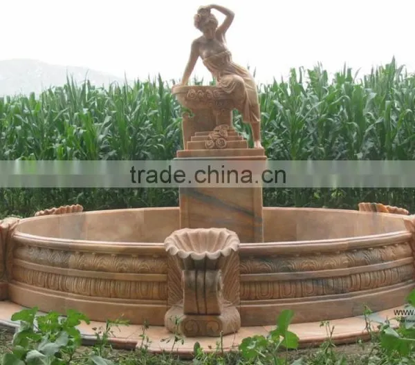 Outdoor Stone Garden Figure Water Sandstone Fountain photo-2