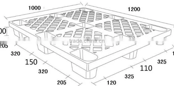 1210 Standard Size Single Cheap Plastic Pallet photo-2