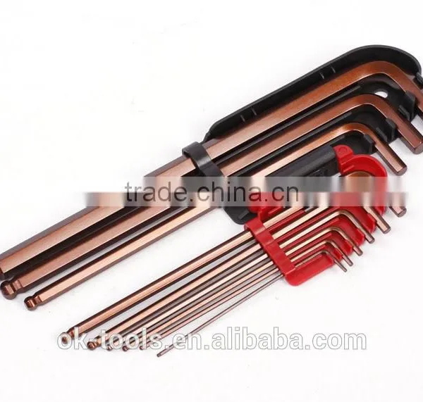 Ok-Tools China Manufactruer 9pcs Extra Long Arm Ball Point Long Hex Key Set Metric photo-2