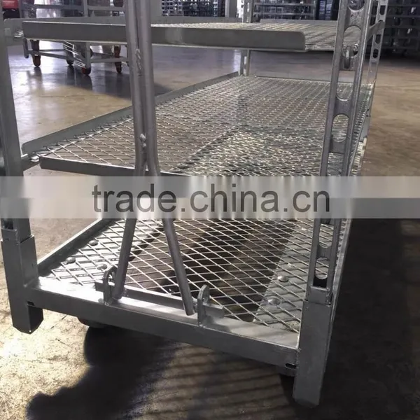 Net Mesh Flower Cart Metal Mesh Trolley With 8 Shelves photo-6