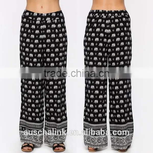 2017 Summer Lady Custom Animal Print Light Weight Pants Hotsale photo-6