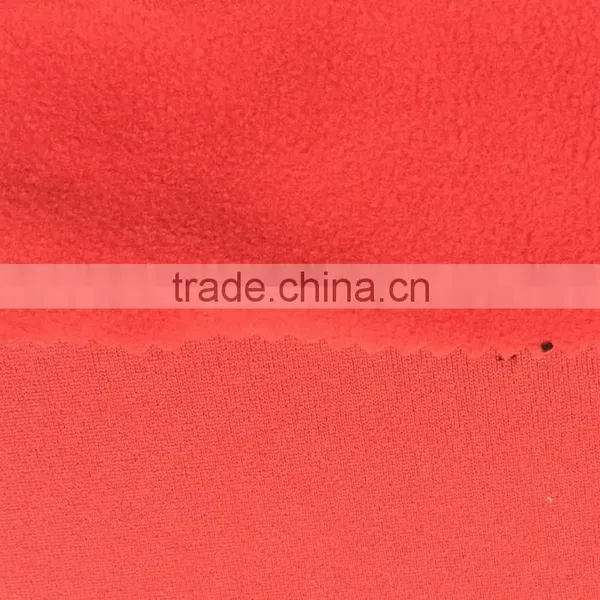 100% Polyester Anti-pilling Polar Fleece Bonded 4-way Stretch Knit Fabric photo-5