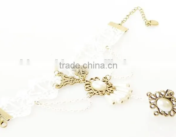 2015 Hot Selling Lace Bracelet&ring Sets Bride Wedding Jewelry Set Wholesale photo-3