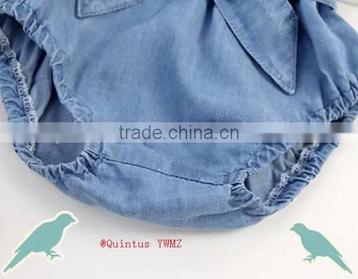 Denim Boutique Children's Clothing Bow Shorts Denim Shorts Girls Ruffle Shorts photo-3