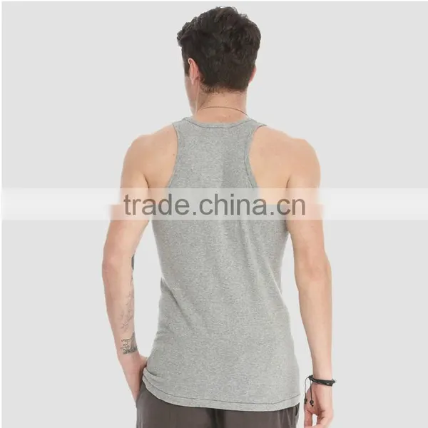 Fashion Cheap 100% Cotton Men Sleeveless Knitwear Camisole photo-2