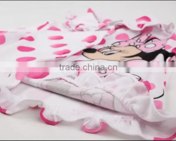 Baby Girl Mickey Mouse Printing Two-piece License Pajamas photo-3
