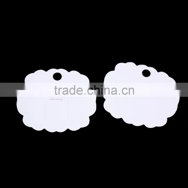 Paper Jewelry Display Card Cloud White Skirt Pattern 8cm(3 1/8") x 7cm(2 6/8"), 1 Piece photo-3