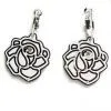 Chic Earring Flower Charm Crystal Silver Bead