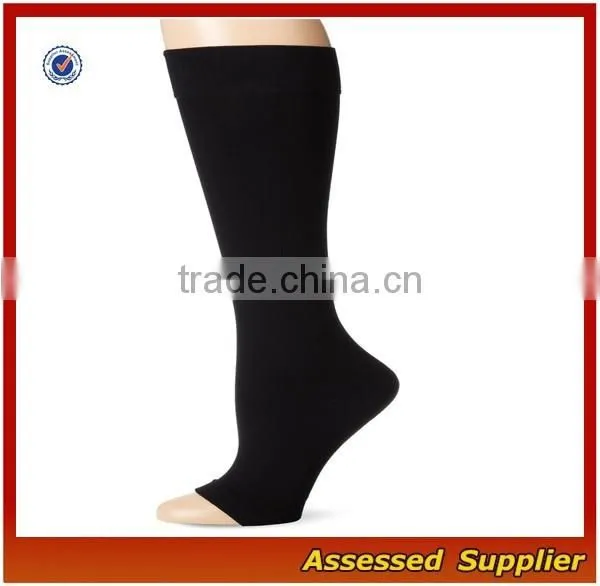 Men's Recovery Knee High Open-Toe Compression Sleeves /Graduated 15-21mmHg Support Compression Socks Nurses ---AMY11054 photo-2