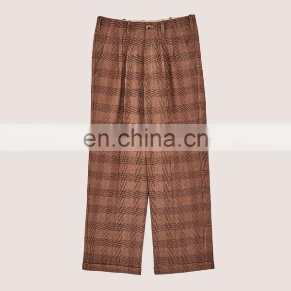 OEM Service Custom High Quality Pants Fashion Checked Mens Trousers photo-6