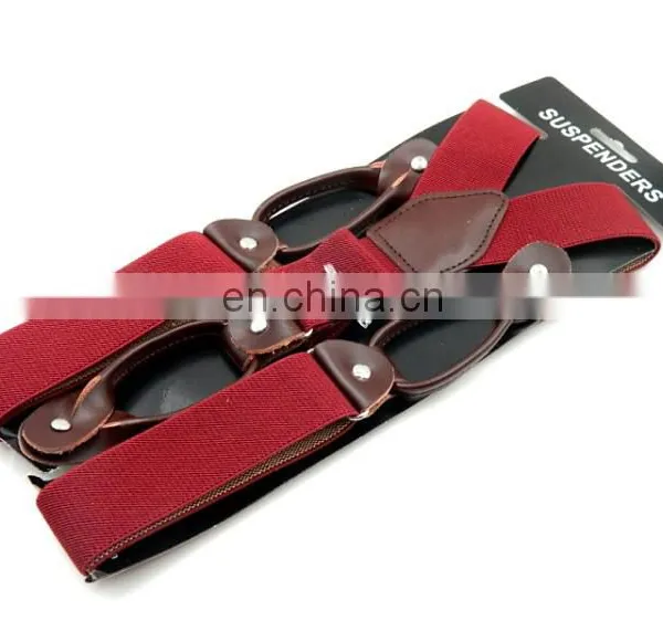 2017 Best Quality Leather Mens Suspenders Button Suspenders photo-2