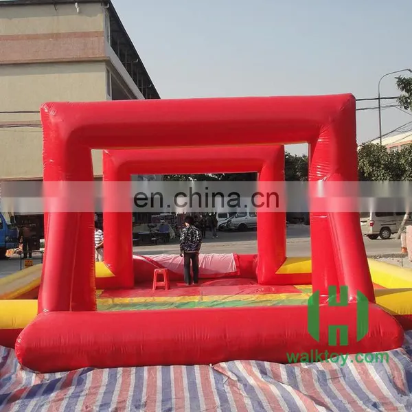 HI Customized 0.6mm PVC Double Door Inflatable Toy Beach Volleyball Sport Court With the Omentum photo-2
