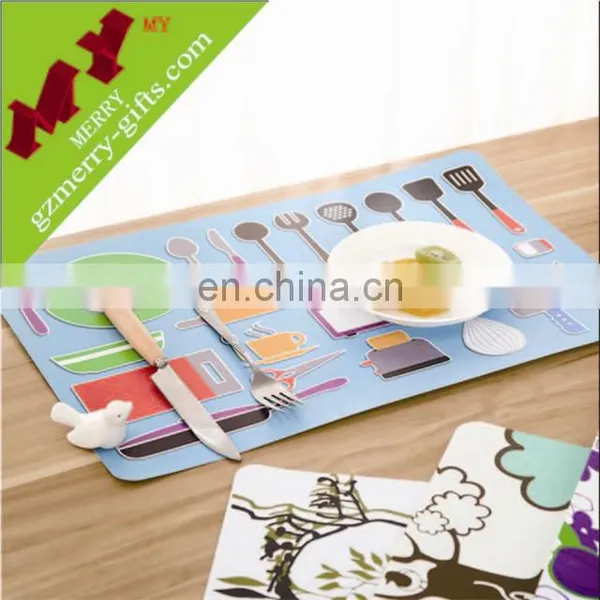 Colorful Printing Plastic Placemat / Silicone Baby Placemat photo-2