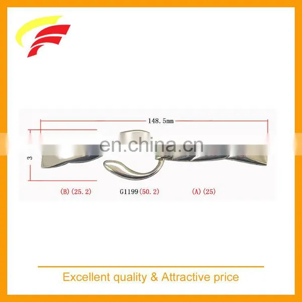 Factory Price Zinc Alloy Hook and Loop Belt Buckle for Coat photo-3