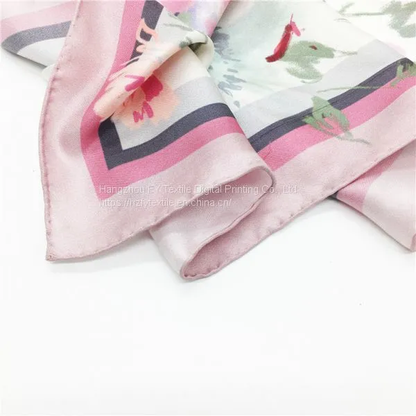Best Price High Quality Digital Print Custom Fringe Silk Scarf photo-5