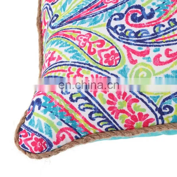 China Factory Paisley Printed Square Outdoor Pillow Decoration photo-6