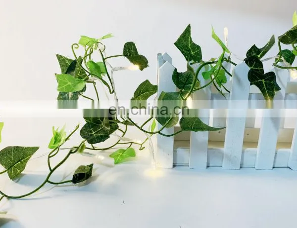 2020 Hot Sale Battery Operated Spring Hanging Fairy Night Decor Led Leaf String Light Waterproof Outdoor Garden Decoration photo-5