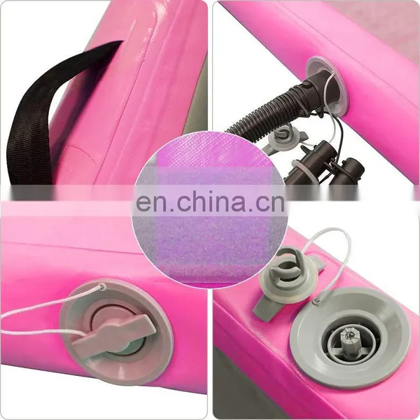 Wholesale Pink Inflatable Square Air Track Tumbling Mat 4m x 4m photo-3