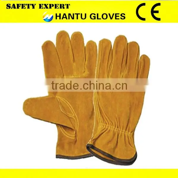 Top Quality Full Palm EN388 Leather Work Glove Safety Glove photo-2