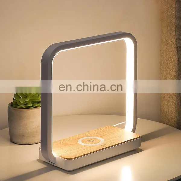 Modern Touch Sensor Table Lamps Led Desk Lamp With Wireless Charger photo-5
