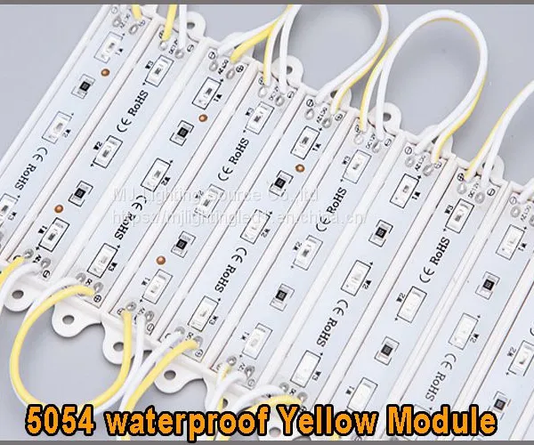 12V LED Advertising Texsign Module SMD 5054 3-chips LED Module for Lettere Signage Yellow Color CE ROHS photo-2