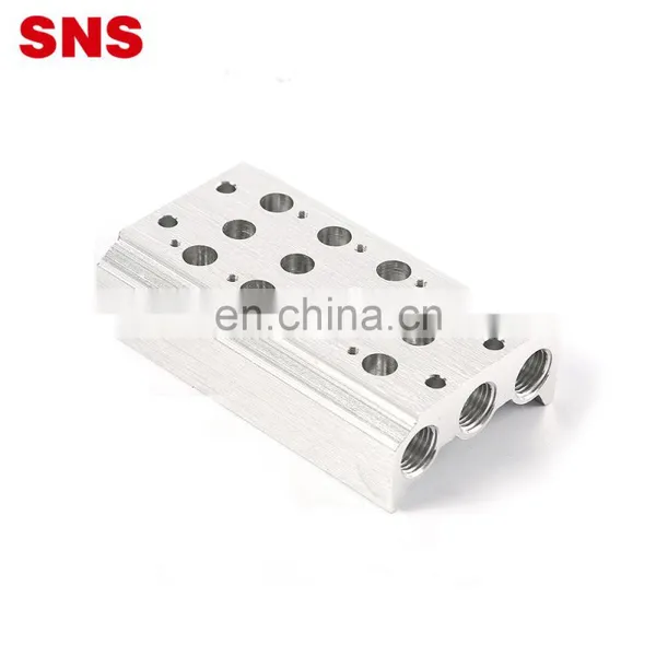 SNS Manifold Series Air Pneumatic Aluminum Alloy Solenoid Valve Base Manifold Block photo-3