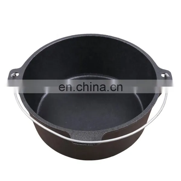 Spot Cast Iron Stew Japanese Soup Outdoor Picnic Boiled Water Hanging Stew Roast Chicken Pig Iron Dutch Hot Pot photo-5