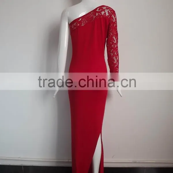 Ladie Fashion Dress Long Sleeve Evening Dress Sexy Free Prom Dress photo-5