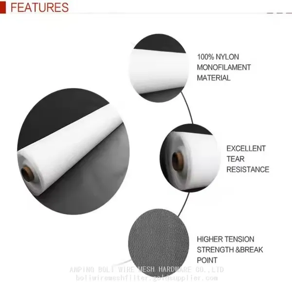 Durable 50 100 150 Micron Mesh 2mm 1mm Micron Nylon Mesh Filter White Screen Filtration Food Grade Water Industrial Cloth photo-3