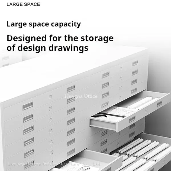 Architectural Storage Cabinets BP-A364 | High-Capacity Double Tracks | 1300mm Wide A0 Plan Storage for Civil & Mechanical Engineering photo-4