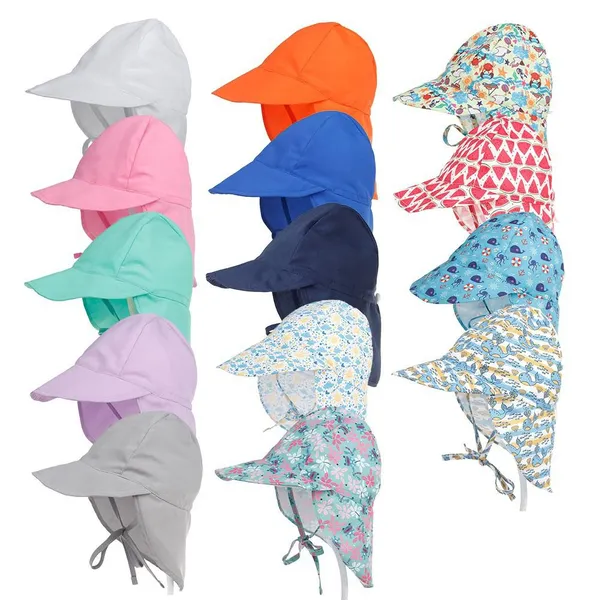 Baby Sunhat Protection Neck Adults Outdoor Hat Tightness Adjustable Baby Hat for Beach Playing Quick-drying UV Protection Large Brim photo-4