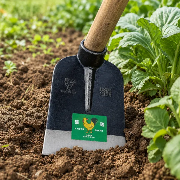 Durable Carbon Steel Digging Hoe Ash Wood Handle Garden Soil Farming Cultivation Heavy Duty Agricultural Hand Tool Digging Hoe photo-3